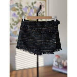 New Lovers and Friends Harper Skort in Black and Metallic Miami Tweed Size Small